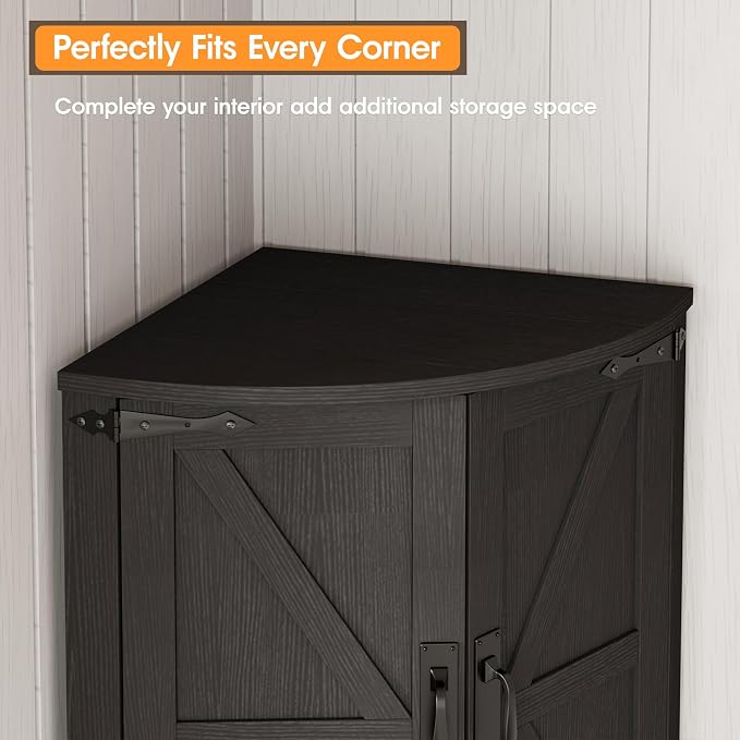 Vabches 64.8" Tall Farmhouse Corner Cabinet - Image 6