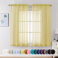 Chyhomenyc Sheer Curtains 63 Inch Length 2 Panels, Soft Airy, Rod Pocket by Chyhomenyc