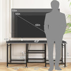 YGEOMER TV Stand for Tvs Up to 55 Inch, Entertainment Center - Image 2