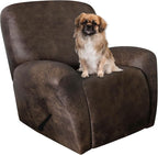 ANARACHON Leather Like Recliner Chair Covers Heavy Duty, 4 Pieces Recliner Cover by ANARACHON