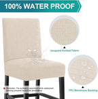 Turquoize 100% Waterproof Bar Stool Cover Stretch Washable Barstool Seat Covers - Image 3