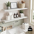 Fixwal Floating Shelves for Wall, 35.4" Long Heavy Duty Wall Mounted Rustic - Image 3