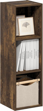 Furinno Fulda Book Shelf, 3-Tier Narrow Bookshelf, Bookcase - Image 4