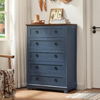 Joaxswe Farmhouse 5 Drawer Dresser - Image 6