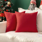 MIULEE Pack of 2 Decorative Outdoor Solid Waterproof Throw Pillow Covers Faux - Image 9