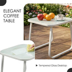 Kozyard 3-Piece Rocking Chair Set, Outdoor Rocking Textilene Bistro Set - Image 9
