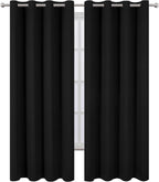 Blackout Curtains 52 x 84 inches Long Black Curtains Set of 2 Panels Thermal - Image 2
