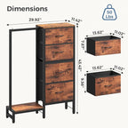 DUMOS Dresser with Hanging Rack, 4-in-1 Fabric Dresser - Image 3
