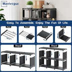 Mavivegue Book Shelf, 6 Cube Storage Organizer, DIY Bookcase, Metal Cube - Image 8