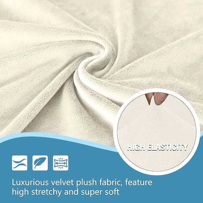 HDCAXKJ Corner Sectional Couch Covers Velvet Stretch L Shape Sofa Cover Soft - Image 3