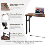 TEMI Small Computer Desk Folding Table - Image 8