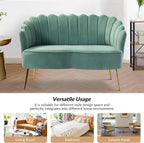 HULALA HOME Modern Velvet Loveseat Sofa - Image 6