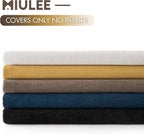 MIULEE Black Chenille Couch Throw Pillow Covers, 18x18 | Set of 2, Soft - Image 6
