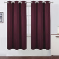 Burgundy Red Blackout Curtains/42 x 72 Inch/Set of 2 Panels Room Darkening by Lemomo