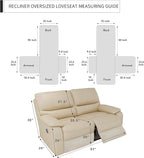 Easy-Going Oversized Loveseat Recliner Cover, Reversible Couch Cover - Image 6