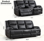 ANJ Premium Genuine Manual Reclining Sofa Set - Image 2