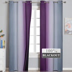 Purple and Grey Ombre Blackout Curtains - Image 2