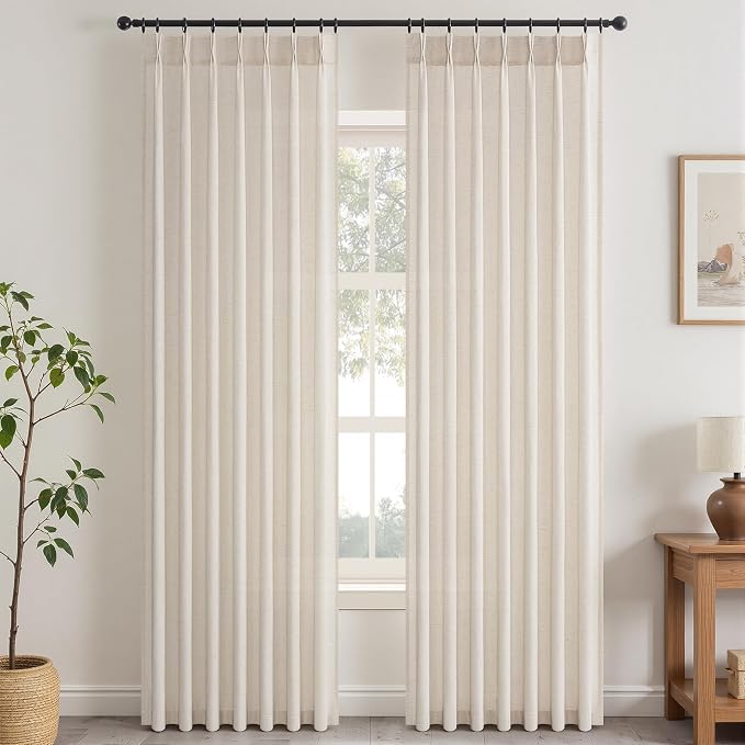 Pinch Pleated 94 Inch Curtains 2 Panels - Image 9