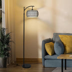 Arc Floor Lamp for Bedroom, Boho Standing Lamp - Image 8