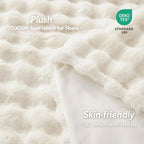L'AGRATY Faux Rabbit Fur Throw Blanket - Image 4