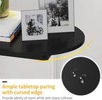 Hosfais Small Side Table End Table, C-Shaped Wood Coffee Table TV Tray - Image 6