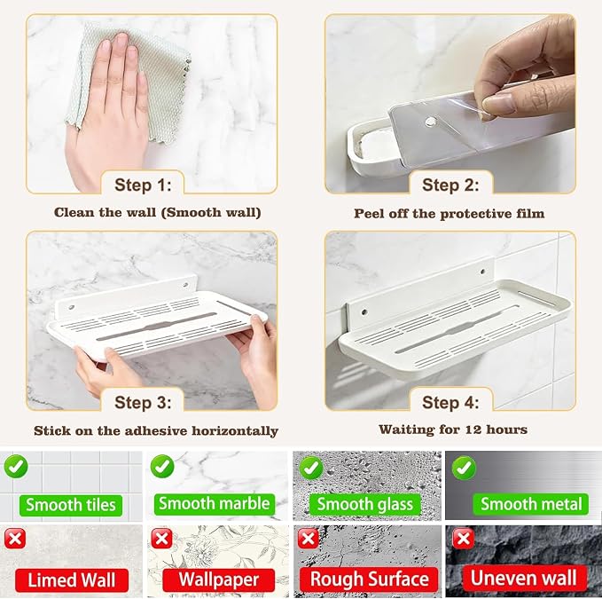 Floating Shelves for Wall, Wall Mounted Floating Shelves, Bathroom Shelf - Image 6