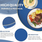 MAONAME 13" Blue Round Tray, Modern Decorative Trays - Image 3