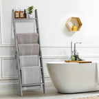 Honest Blanket Ladders for The Living Room, 6-Tier Blanket Holder, Wall-Leaning - Image 6