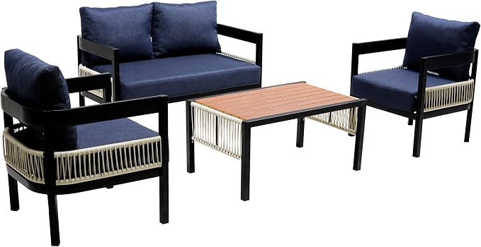 4-Pieces Outdoor Patio Sofa Set - Image 5