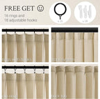Pinch Pleated 92 Inch Curtains 2 Panels - Image 2