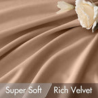 MIULEE Blush Beige Velvet Curtains 52x96 inches Luxury Blackout Curtains | - Image 4