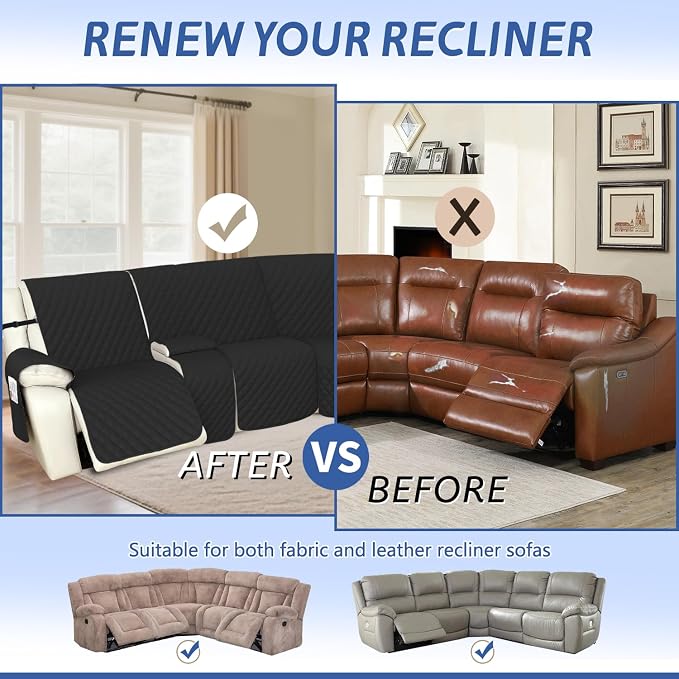 Arfntevss Recliner Sectional Couch Covers 1OO% Waterproof L Shape Sofa Cover - Image 6