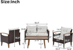 VilroCaz 4-Piece Outdoor Patio Sofa Seating Set - Image 3