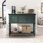 ARTPOWER Console Table with 2 Drawers, Retro Entryway Table with 2 Door - Image 4