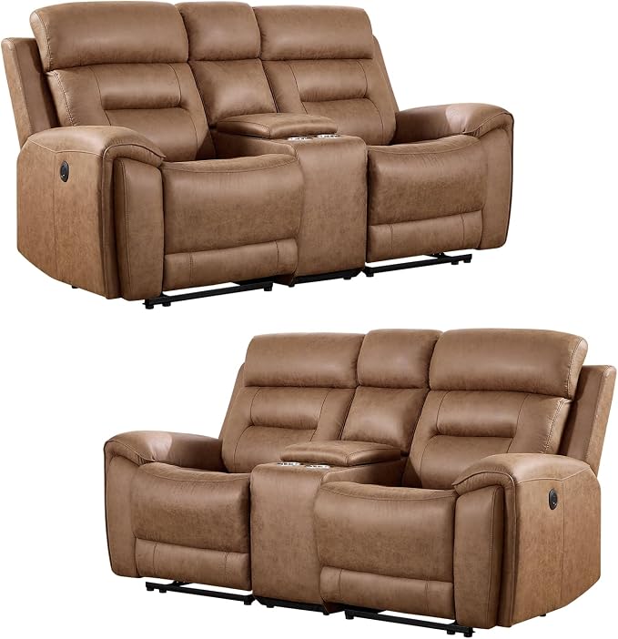 ANJ Oversized Power Reclining Loveseat Sofa Set of 2 - Image 8