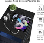 Fixwal Night Stand with 3 Fabric Storage Drawers, LED Nightstand with Charging - Image 5