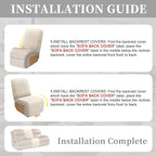 100% Waterproof Sectional Recliner Couch Covers - Image 7