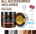 Leather Recoloring Balm with 100ml Mink Oil, Medium Brown Leather Repair Kit - Image 6