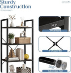 DUMOS 4 Tiers Open Bookshelf, Classic Freestanding Tall Display Shelf, Sturdy - Image 5