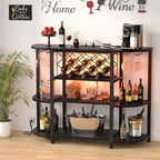 Unikito 4-Tier Metal Coffee Bar Cabinet - Image 2
