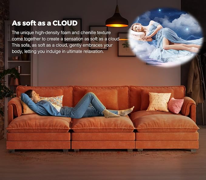 ELUCHANG Oversized 79" Modular Sectional Sofa, Comfy Cloud Couch - Image 4