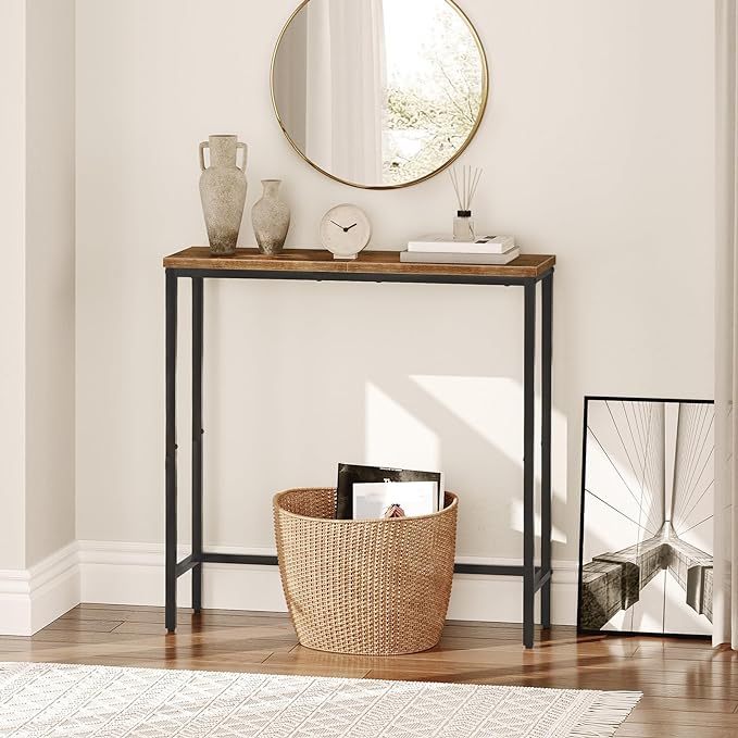 HOOBRO Narrow Console Table, 29.5" Small Entryway Table, Thin Sofa Side Display - Image 5
