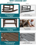 THOEOE Oversized Rocking Chair Set of 2, Outdoor Rocking Chair - Image 4
