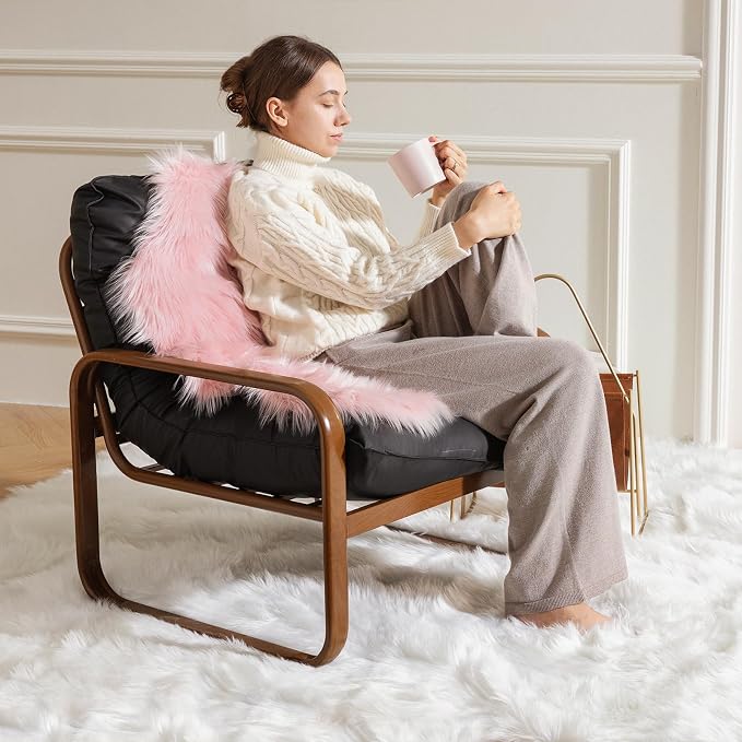 Ashler Home Deco Faux Fur Rug, Fluffy Shaggy Area Rug Ultra Soft 5 x 7 Feet - Image 3