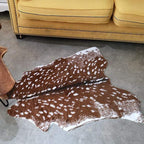 Faux Cowhide Area Rug, Sika Deer Printed Hide Rug Animal Print Rug Faux Fur - Image 3