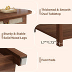 LVB Rattan Coffee Table, Boho Wood Living Room Table - Image 6