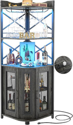 Aheaplus Corner Bar Cabinet by Aheaplus