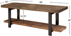 Alaterre Furniture Pomona Entryway Bench – Modern Rustic 48-Inch Solid Wood - Image 3