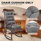 Lokex Rocking Chair Cushion Only, Tufted Non-Slip Comfortable Rocking Chair - Image 3
