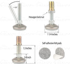 HUAYY Furniture Levelers Swivel Feet, Angle Height Adjustable, Heavy Duty - Image 2